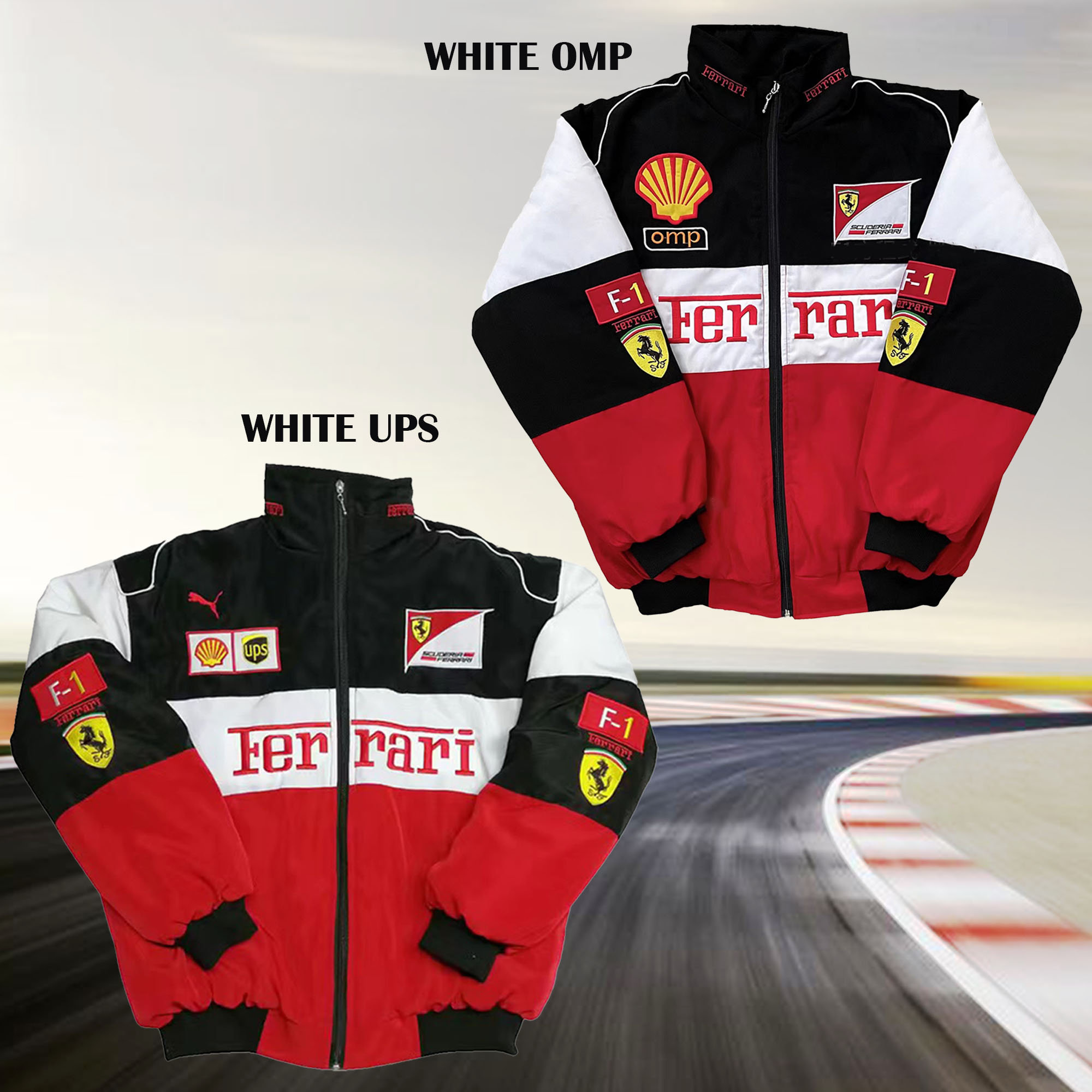 Unisex Adults F1 Team Racing Porsche Jacket Black Embroidery