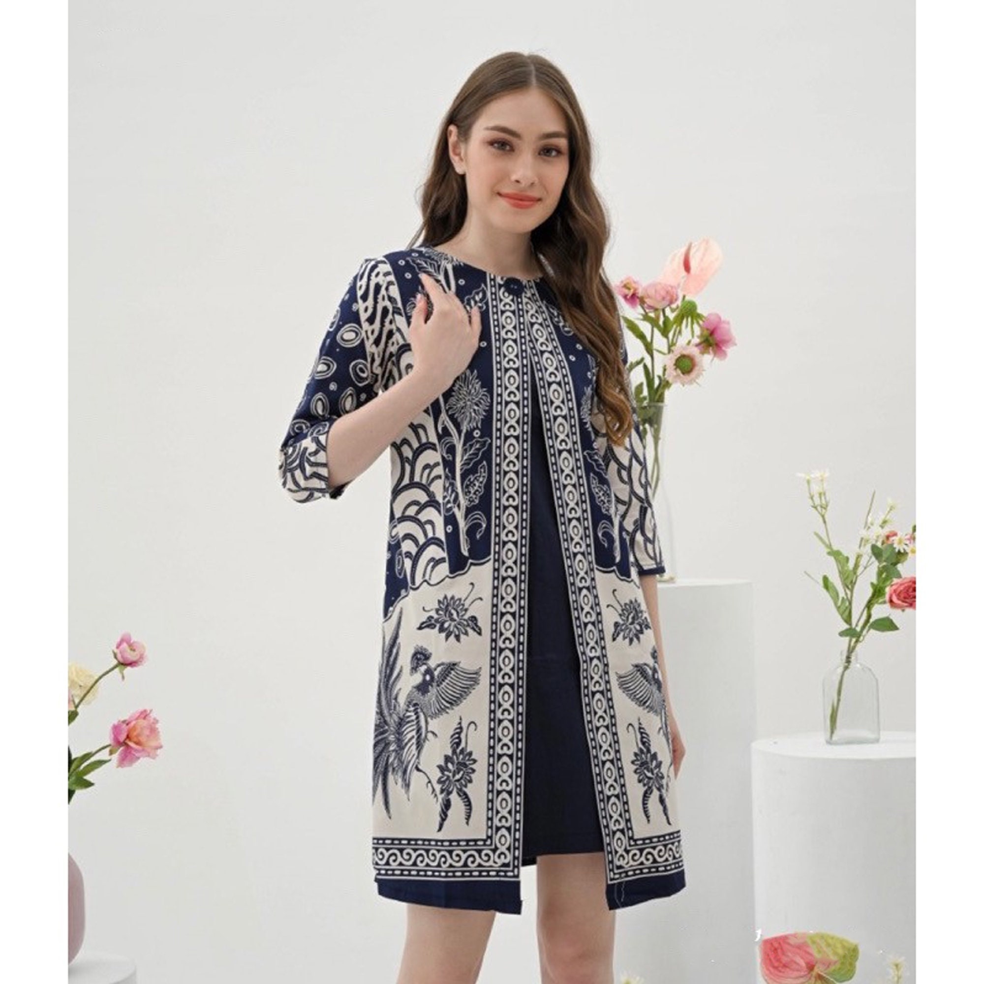 formal dresses prom dresses Wholesale Batik Border Sarong Dress main image 1