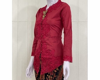Big Size Embroidered Encim Kebaya: An Elegant Match for Party Events,Kebaya Dress, Kebaya, Kebaya Modern, Kebaya Encim