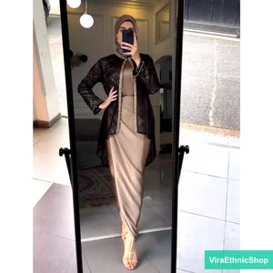Elegant Oneset Kebaya - Modern Style for Weddings and Graduation, Kebaya Dress, Kebaya Modern, Kebaya Encim, Kebaya Set
