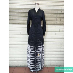 Matching Embroidered Encim Kebaya, Tunic Suit for Women, Kebaya Dress, Kebaya Modern, Kebaya Encim, Kebaya Set