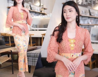 Balinese Kebaya Set, Bell Kebaya, Soft Kebaya, Modern Kebaya, Kebaya Dress, Kebaya Modern, Kebaya Encim, Kebaya Set
