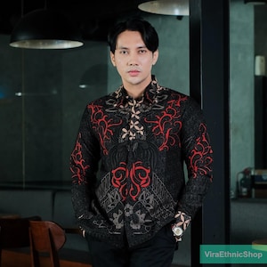 Zyandru Sanggit Slimfit Men&#39;s Batik Shirt, Stylish Men, Men Batik, Batik, Batik Shirt, Formal Shirt For Men