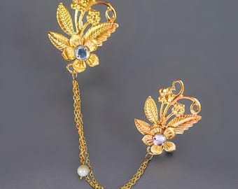 Traditional Kebaya Chain Brooch, Women's Traditional Clothing Accessories, Kebaya Brooch, Bros Kebaya, Traditional Brooch, Ethnic Brooch