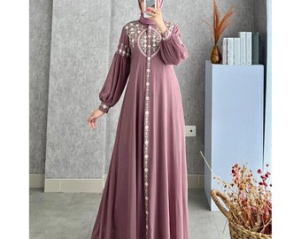 Zie er anders uit met de Diandra Gamis-jurk: prachtig moslima-uiterlijk, moslimmode, moslimvrouwen, damesjurk, gamis, islamitische jurk