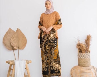 Zestaw Kafia Kebaya: eleganckie połączenie brokatu zapewniające oszałamiający wygląd na zakończenie szkoły, sukienka Kebaya, Kebaya,Kebaya Modern, Kebaya Encim