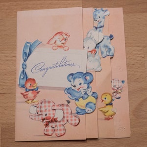 Vintage Baby Shower Card