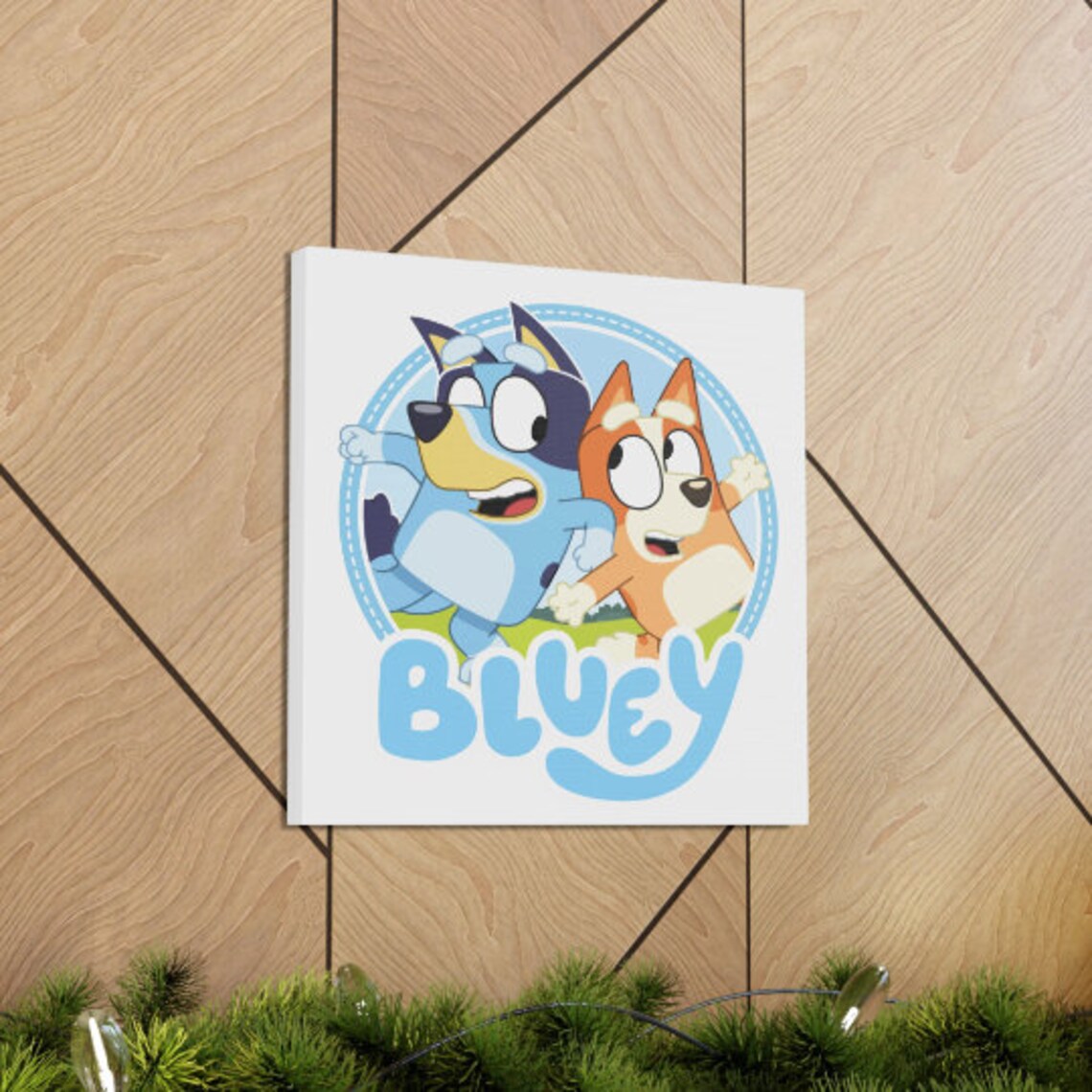 Bluey Dog Canvas Kids Wall Art Bluey Canvas Kids Bedroom Bluey Decor - Etsy