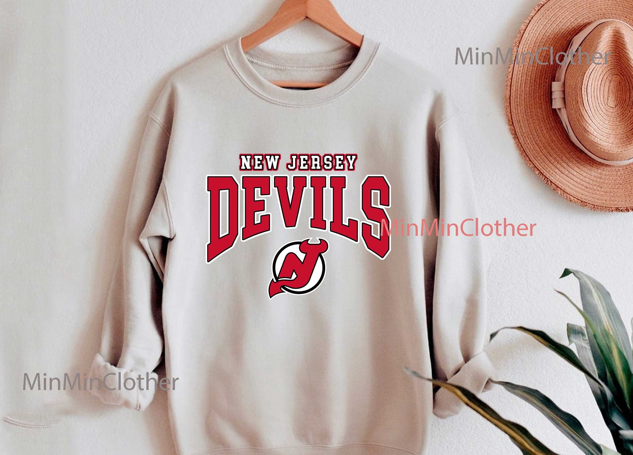 Vintage New Jersey Devils NJ Ice Hockey Unisex Sweatshirt - Trends Bedding