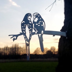 Parkieten - tuinbeeld - cortenstaal