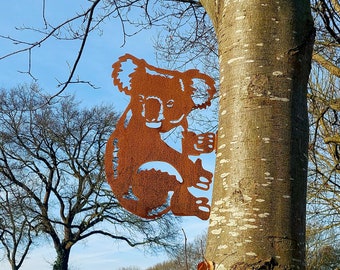 Statue de jardin Koala - acier corten