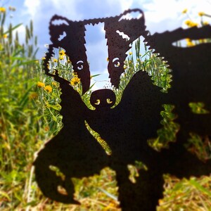 badger - garden statue - cortensteel