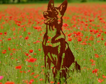 Malinois - Malinois en acier Corten - taille réelle