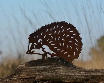 hedgehog- garden statue - corten steel