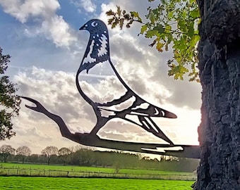 pigeon - homing pigeon - garden statue - corten steel - full size