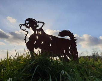 Chihuahua - estatua de jardín de acero corten - tamaño completo