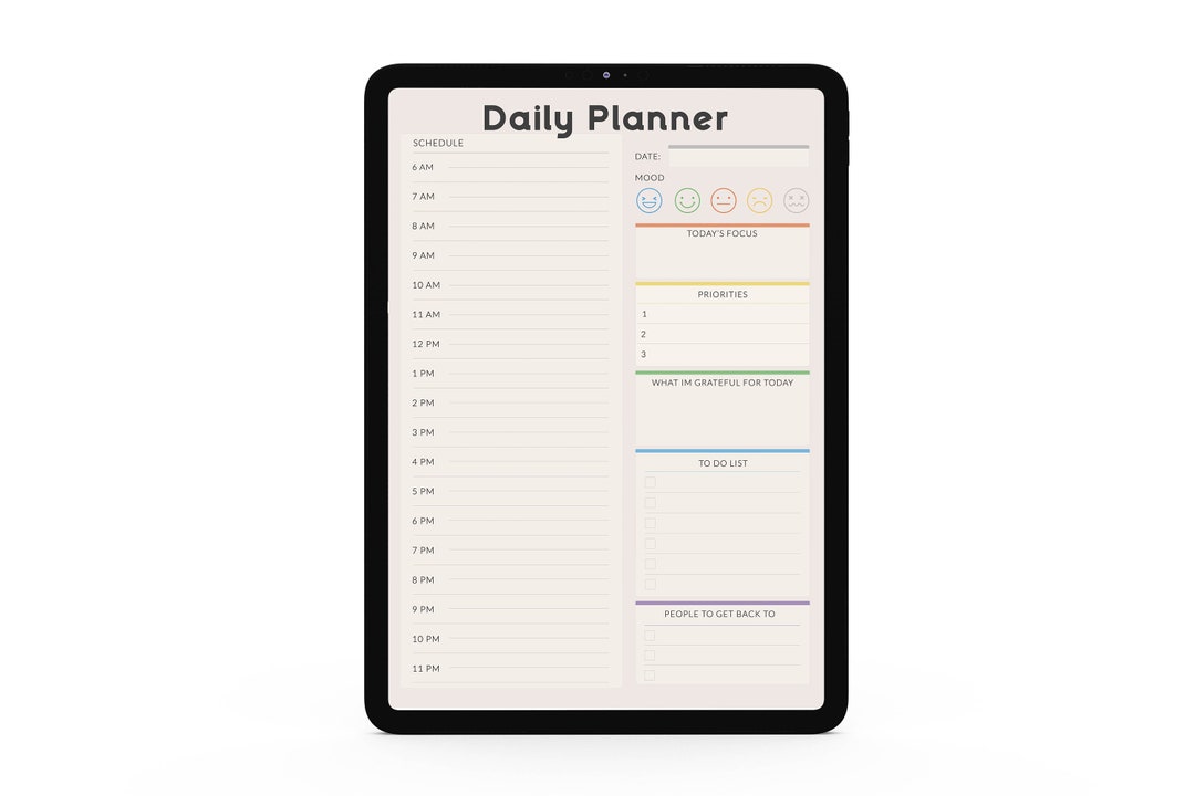 Printable Digital ADHD Planner - Focused Organizer: Mindful Planning ...