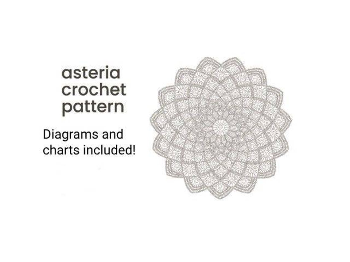Asteria Crochet Pattern Asteria Flower Crochet Pattern, Asteria Doily