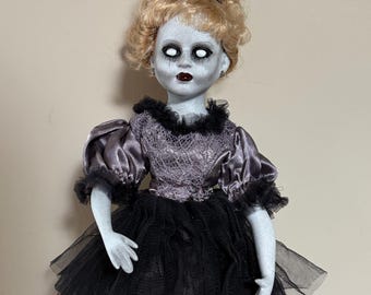 Spooky Ballerina Doll, Altered Porcelain Ballet Dancer