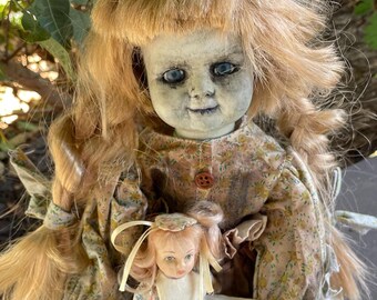 Creepy blonde doll outlet