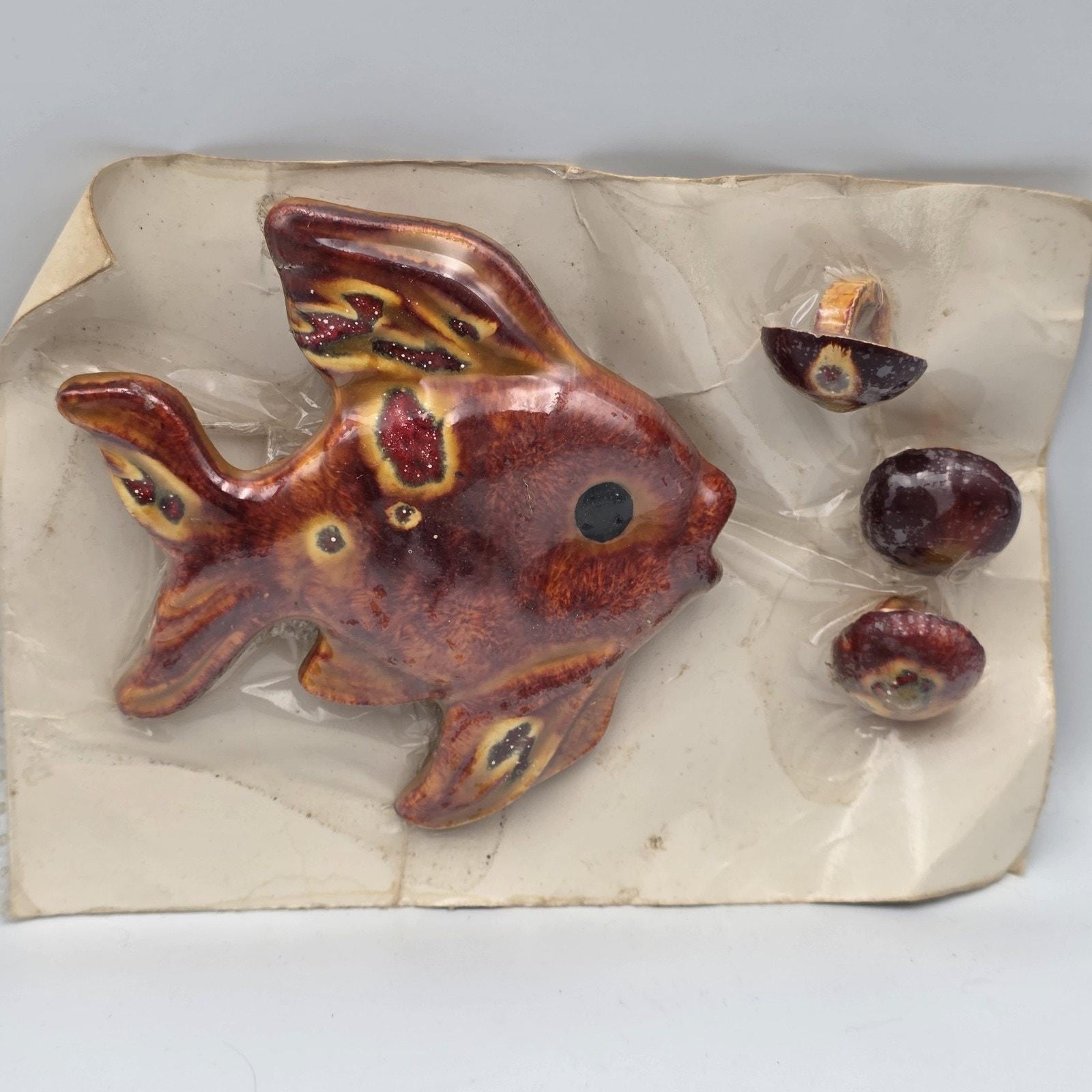 Vintage Ceramic Fish With Bubbles - Etsy