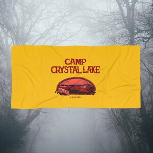 Camp Crystal Lake Beach Towel, Friday the 13th Vintage Jason Voorhees Horror Movie