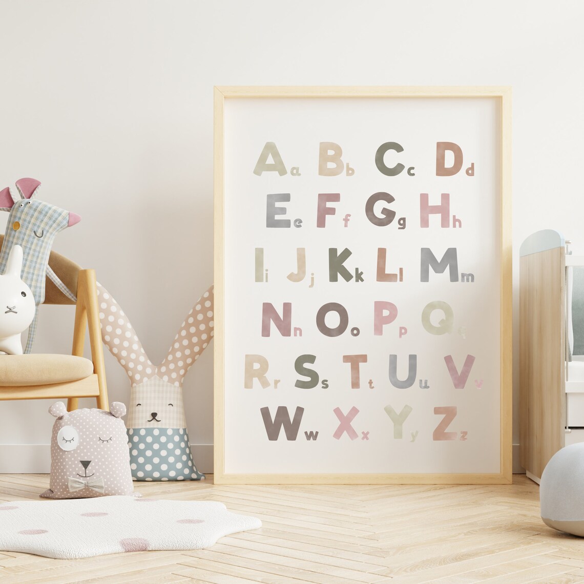 Alphabet - Upper and Lower Case, | Educational Poster - Etsy