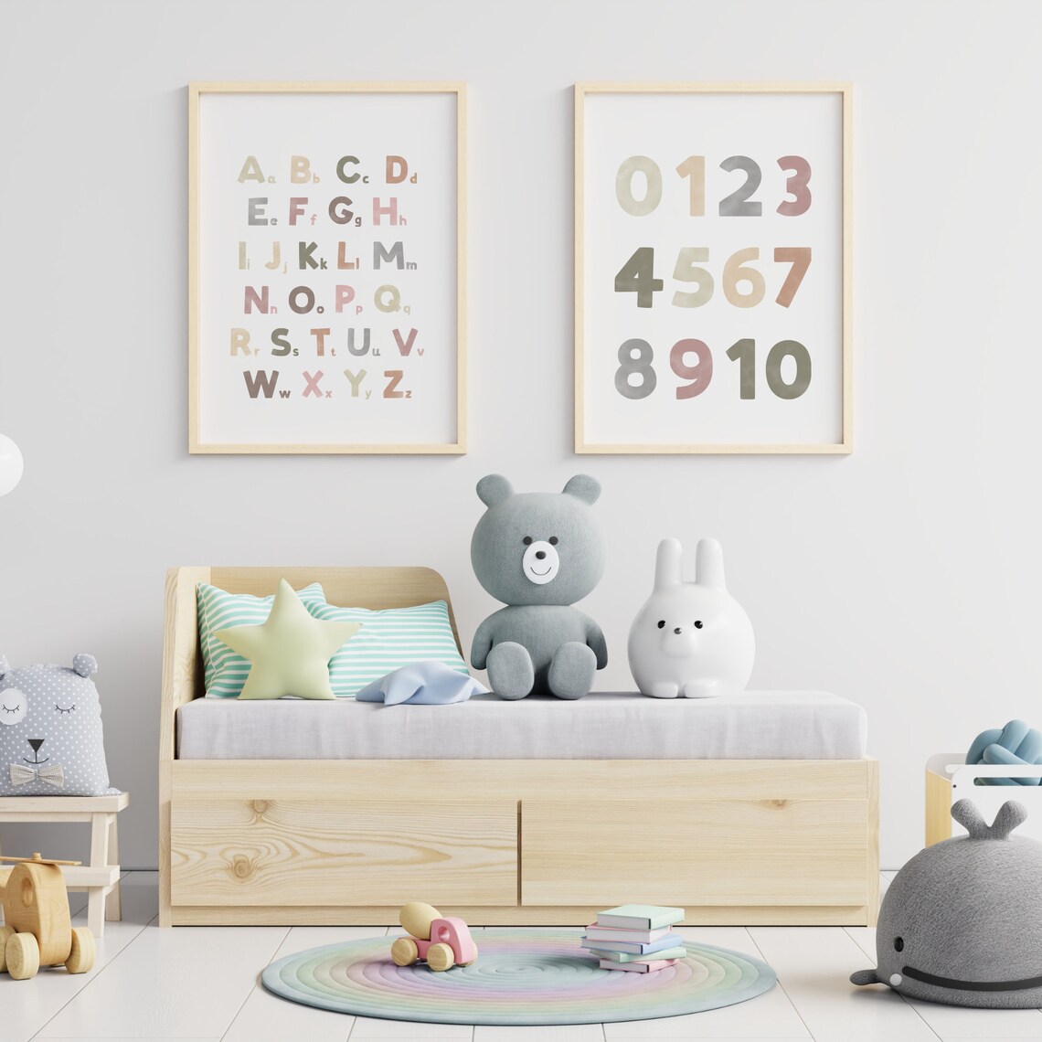 Alphabet - Upper and Lower Case, | Educational Poster - Etsy