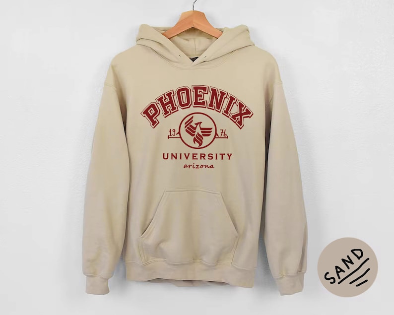 University of Phoenix Sweatshirt Hoodie, Phoenix University Shirt