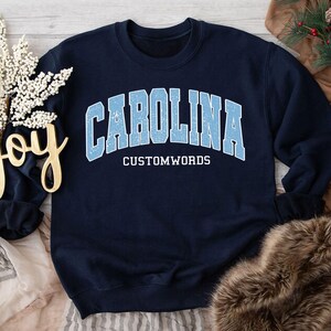 Custom College Varsity Crewneck Sweatshirt Gameday Sweater College Hoodies University Shirt Game Day Tee Unisex
