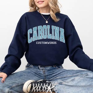 Custom College Varsity Crewneck Sweatshirt Gameday Sweater College Hoodies University Shirt Game Day Tee Unisex