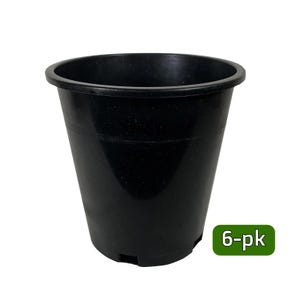 5 Gallon Nursery Pots: Heavy Duty Black Plastic, Indoor/Outdoor
