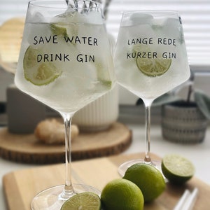 Gin Glas, Leonardo Glas, Personalisierte Geschenke, Cocktail Glas, Geschenkideen, Glas mit witzigem Spruch , Valentinstag, Persönlich