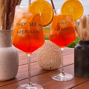 Aperol Spritz Glass, Aperol Glass, Leonardo Glass, Personalized Gifts, Cocktail Glass, Gift Ideas, Valentine's Day image 6