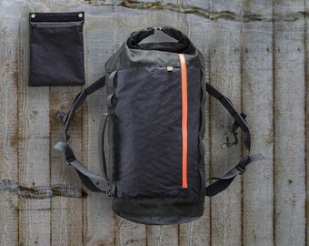 Seesack & Reiserucksack - Travel Bag mit Rolltop "Sailorman" - schwarzer X-Pac