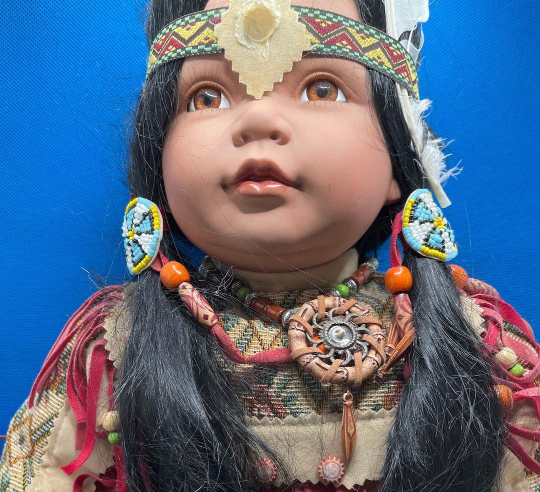 Limited Ed. 1980's 22 Native American Doll by Duck House, 1 of 5,000