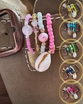 Birkenstock Charms Set (4 pieces) – Handmade sandal decoration with freshwater pearl & pendant – Boho shoe jewelry summer accessories product logo
