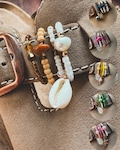 Birkenstock Charms Set (4 pieces) – Handmade sandal decoration with freshwater pearl & pendant – Boho shoe jewelry summer accessories product logo