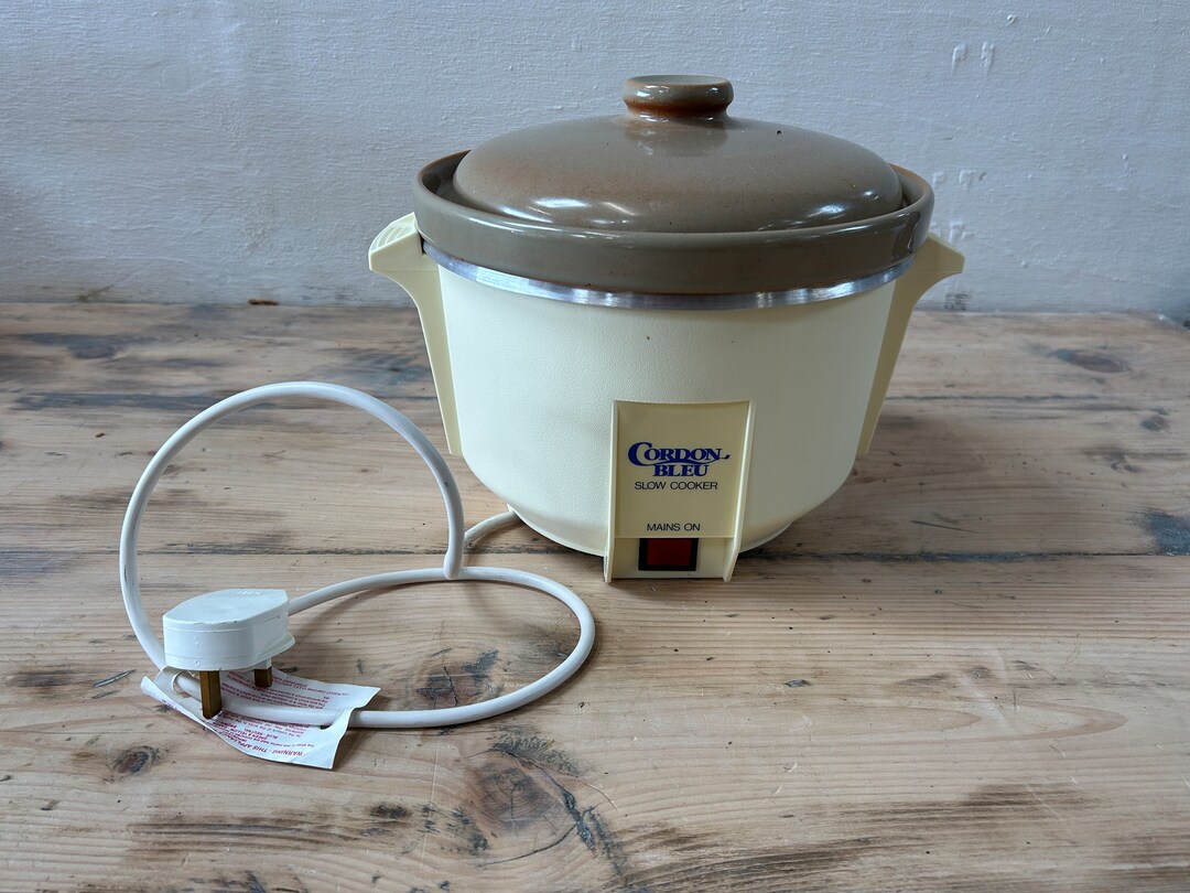 Vintage Cordon Bleu Cream and Brown Slow Cooker Crock Pot Etsy UK