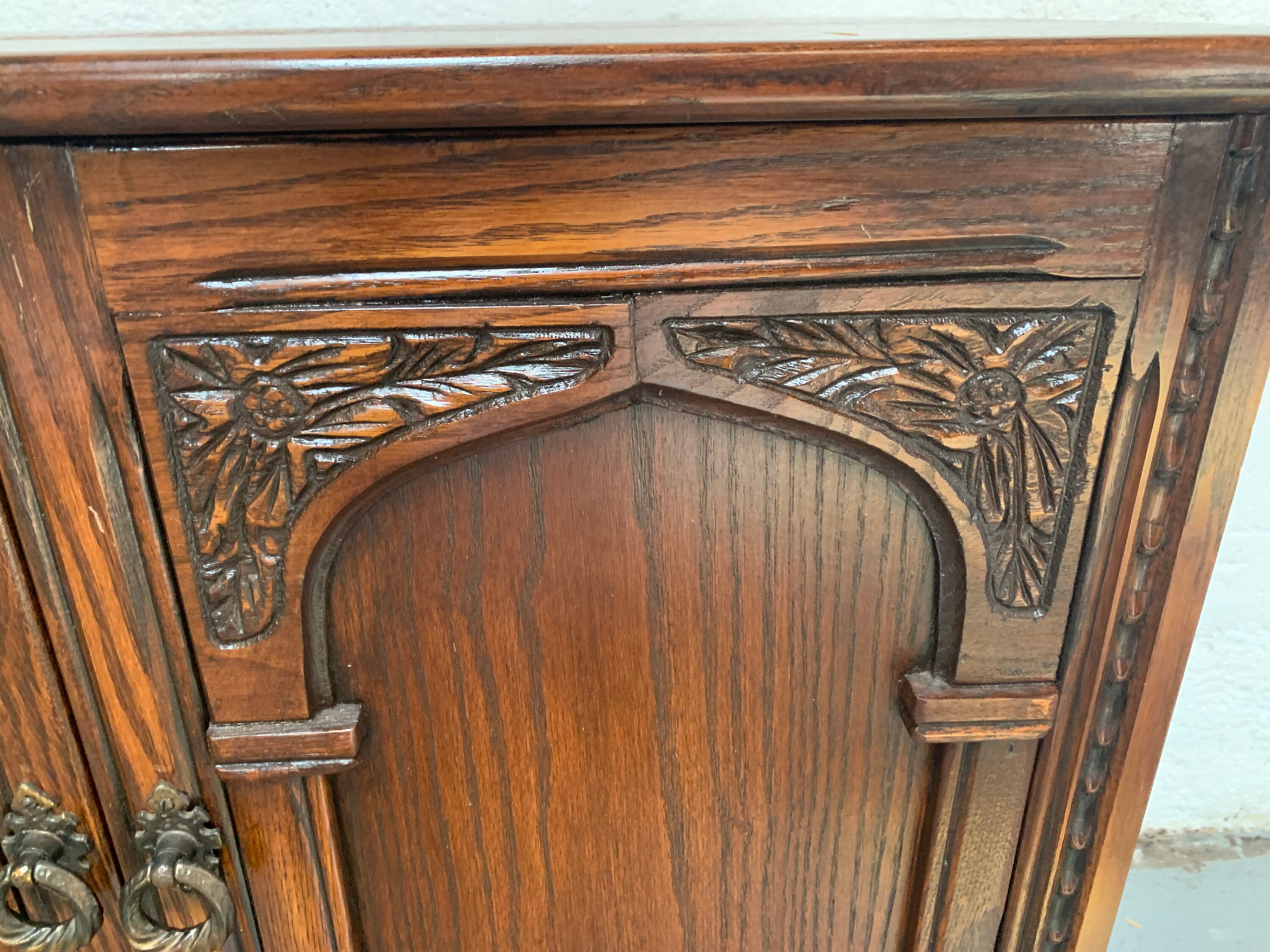 Vintage Oak Drinks Gin Cocktail With Pull Out Drawer Etsy UK