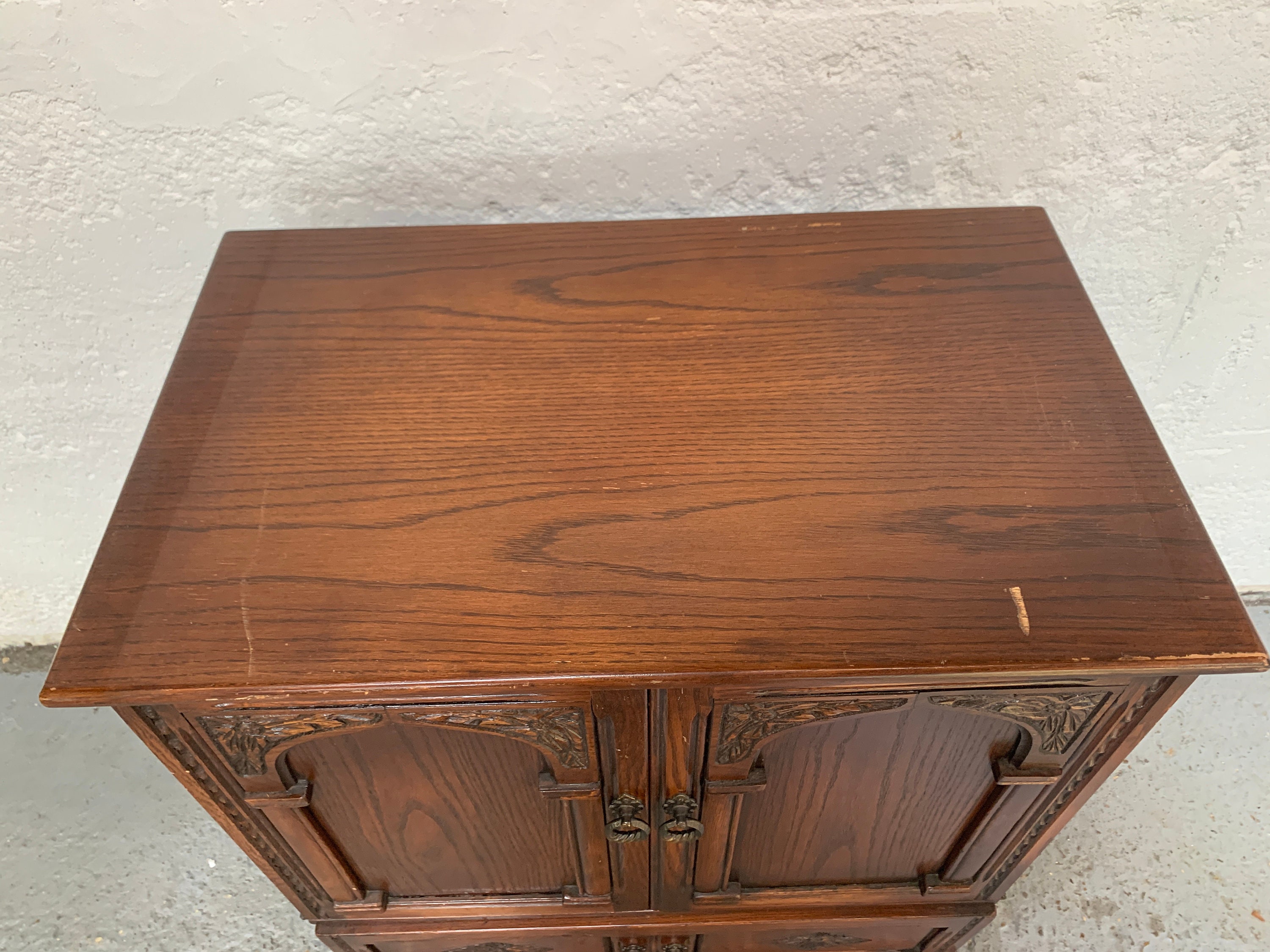 Vintage Oak Drinks Gin Cocktail With Pull Out Drawer Etsy UK