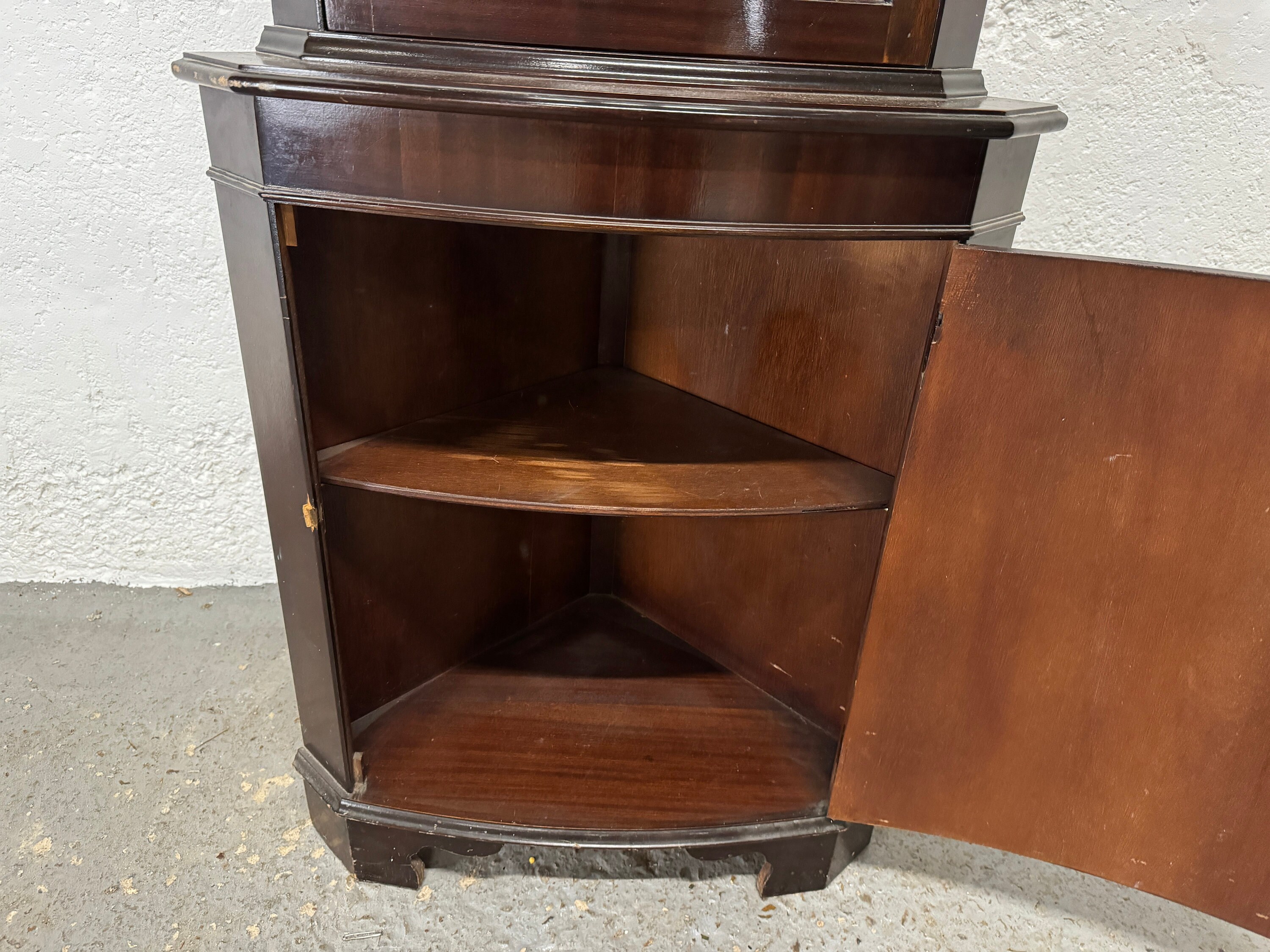 Vintage Wooden Veneer Corner Drinks Gin Display Etsy UK