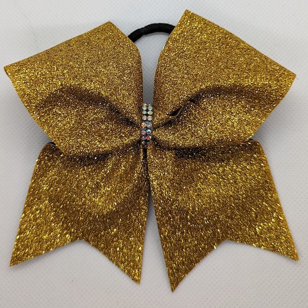 Glitzer Haarschleife L (50mm Bandbreite) mit Personalisierung / Glitter hairbow with name; Cheerbow, Hairbow, Bow, Teambow, Teamname, Strass