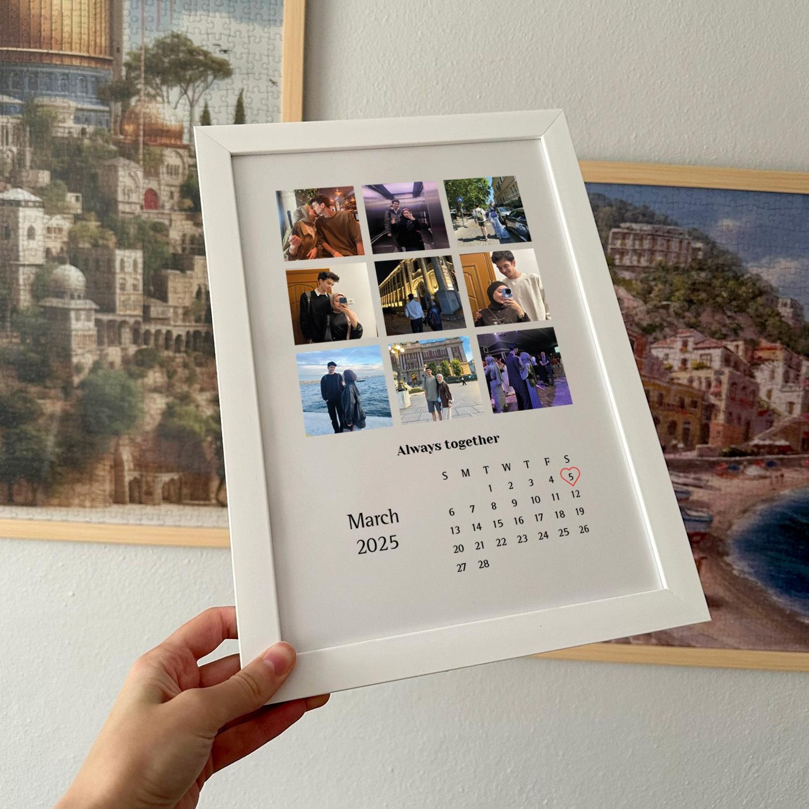 Personalized Photo Calendar Frame | Custom Memory Gift - Etsy
