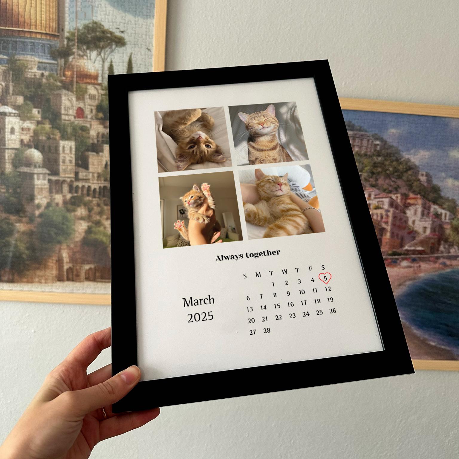 Personalized Photo Calendar Frame | Decorative Keepsake Gift - Etsy
