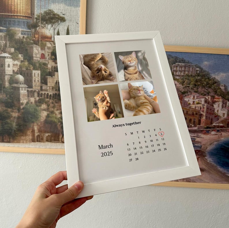 Personalized Photo Calendar Frame | Decorative Keepsake Gift - Etsy