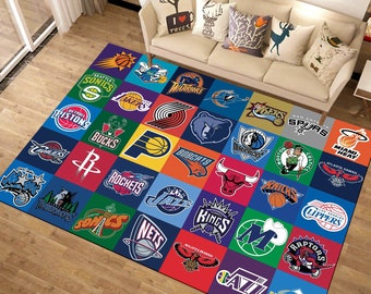 Basketball Rug ,Teams Rug, NBA Rug, Basketbal Team Rug ,Custom Rug, Floor Rug, Area Rug,Basketball Decor , Personalized Rug, Gifts Rug