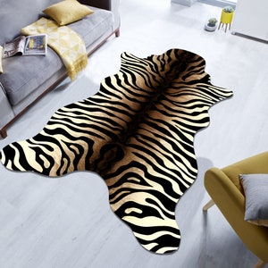 Colourful Zebra Rug, Animal Pattern Rug, Home Decor, Area Rug,Living Room Rug,Bedroom Rug,Aesthetic Rug,Runner Rug,Modern Rug,Minimalist Rug