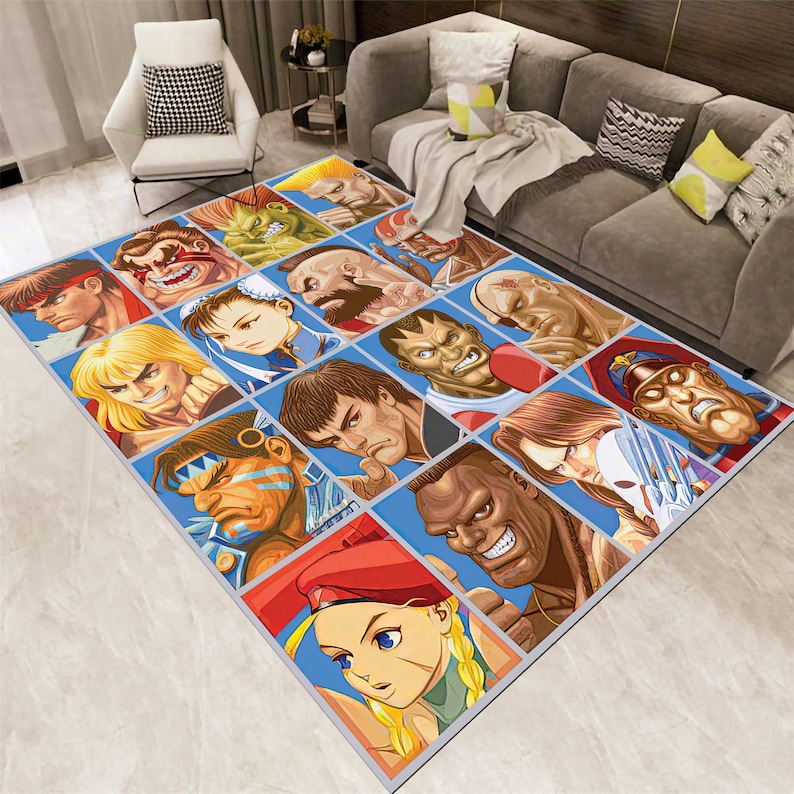 Retro Game Rug, 90s Arcade Rug,game Room Rug,video Game Décor,area Rug ...