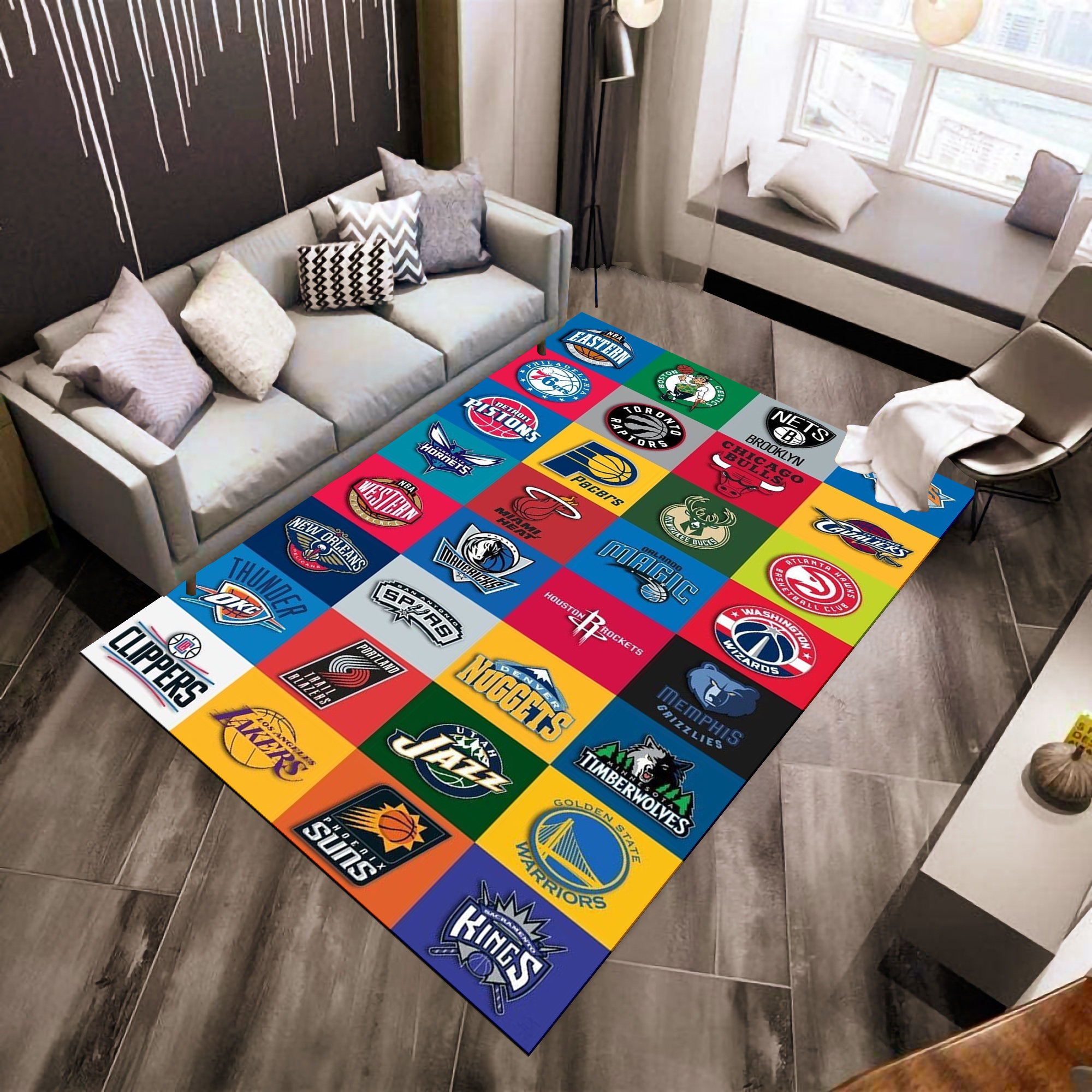 Basketball Rug teams Rug NBA Rug Basketbal Team Rug custom - Etsy